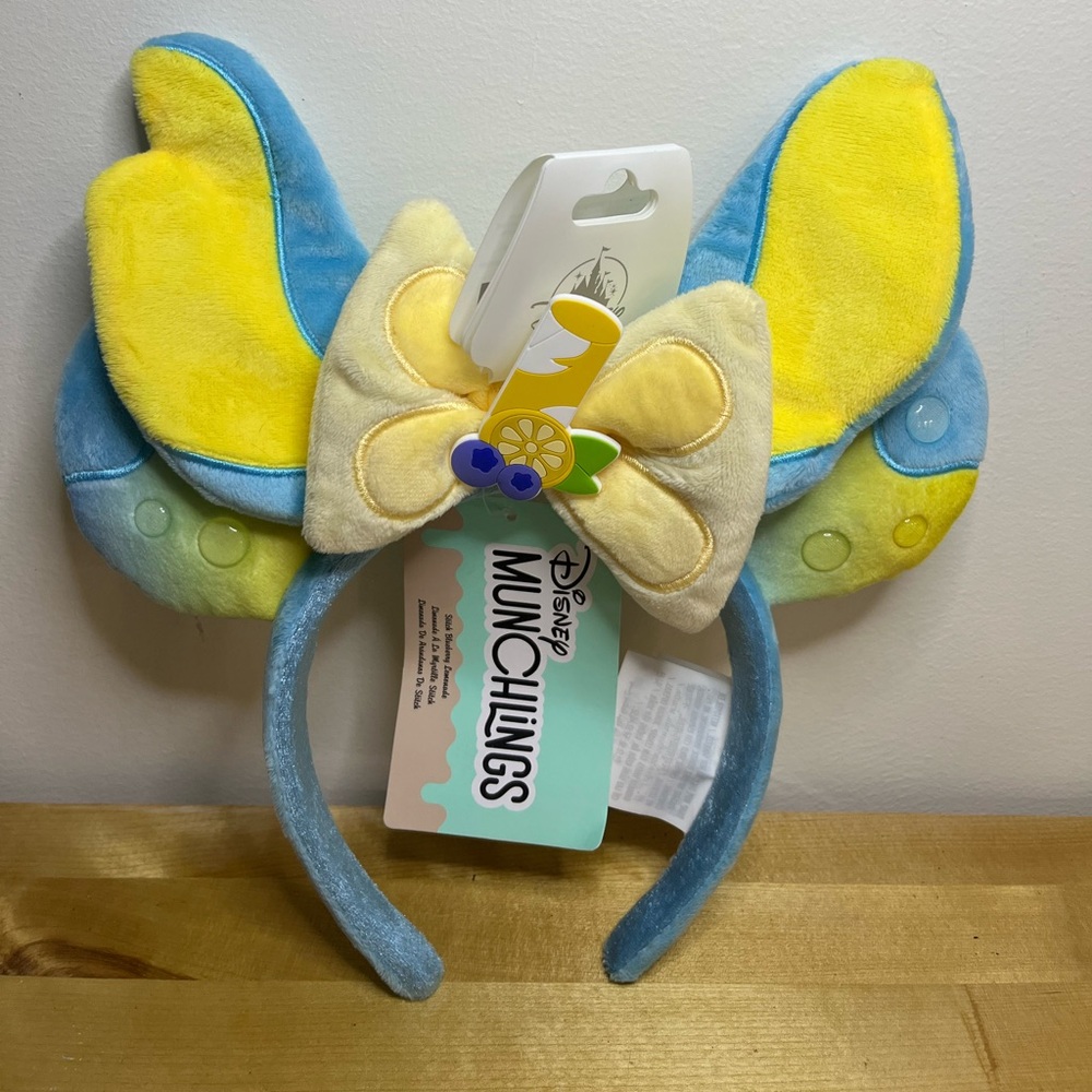 Disney Parks Stitch Blueberry Lemonade Munchlings Ears Headband Picnic Parks